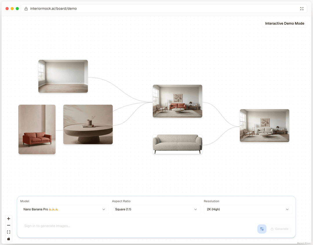 InteriorMock.ai App Screenshot